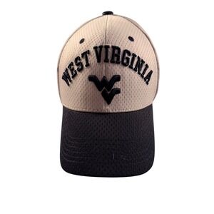 Top of the World West Virginia Mountaineers OneFit Hat Mens M/L Navy White Cap